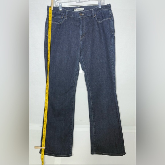Levi's 515 Mid-Rise Bootcut Blue Jean's Women's Size 16 Dark Wash - Picture 4 of 10